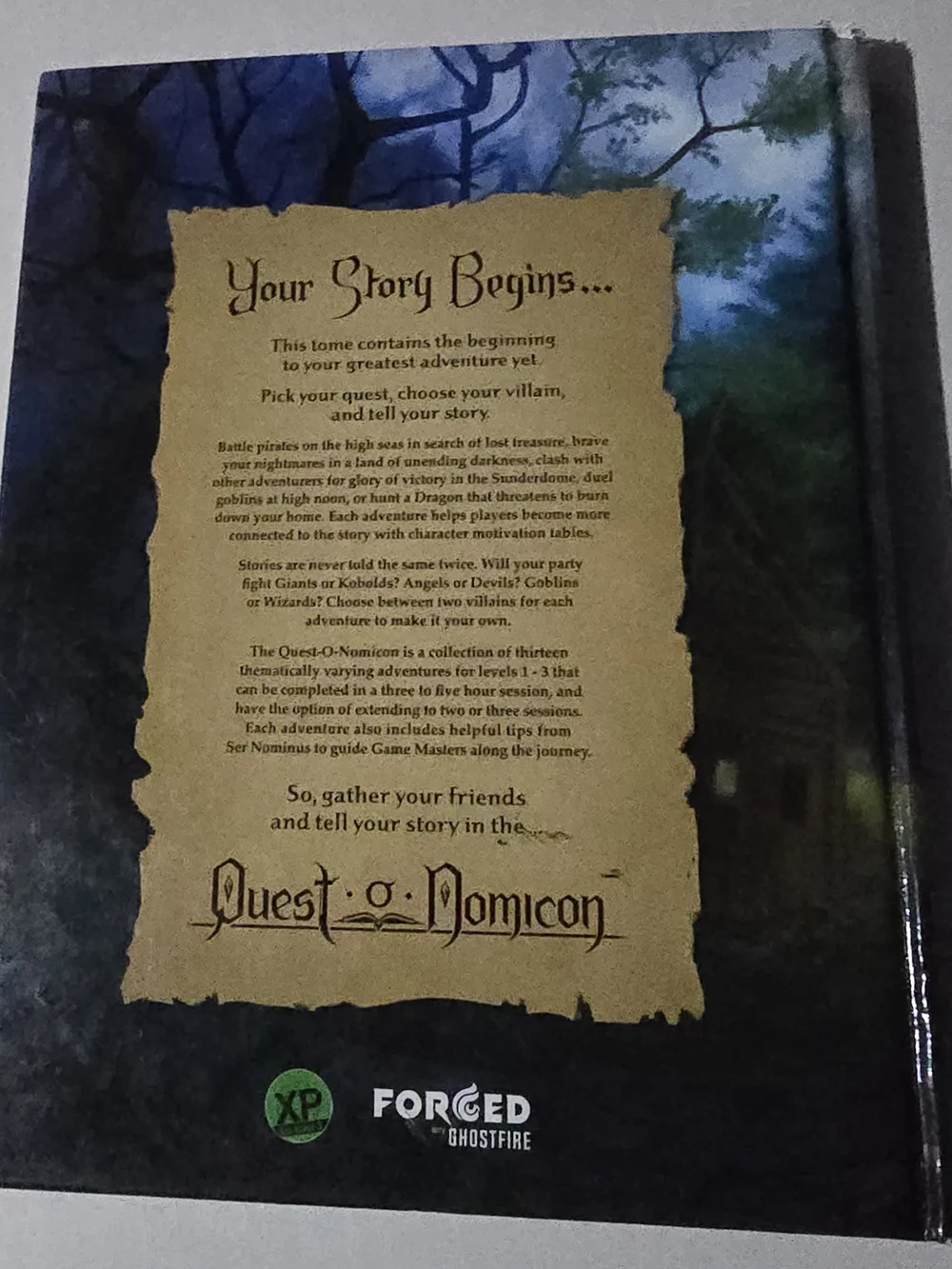 Quest-O-Nomicon HC Ghostfire Illustrated RPG Fantasy Adventure by Ser Nominus